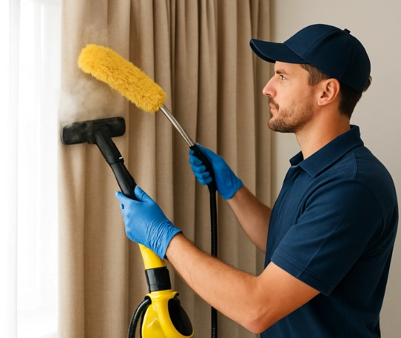 Trusted blind cleaning technician Matty Curtain Cleaning torquay-vic QLD