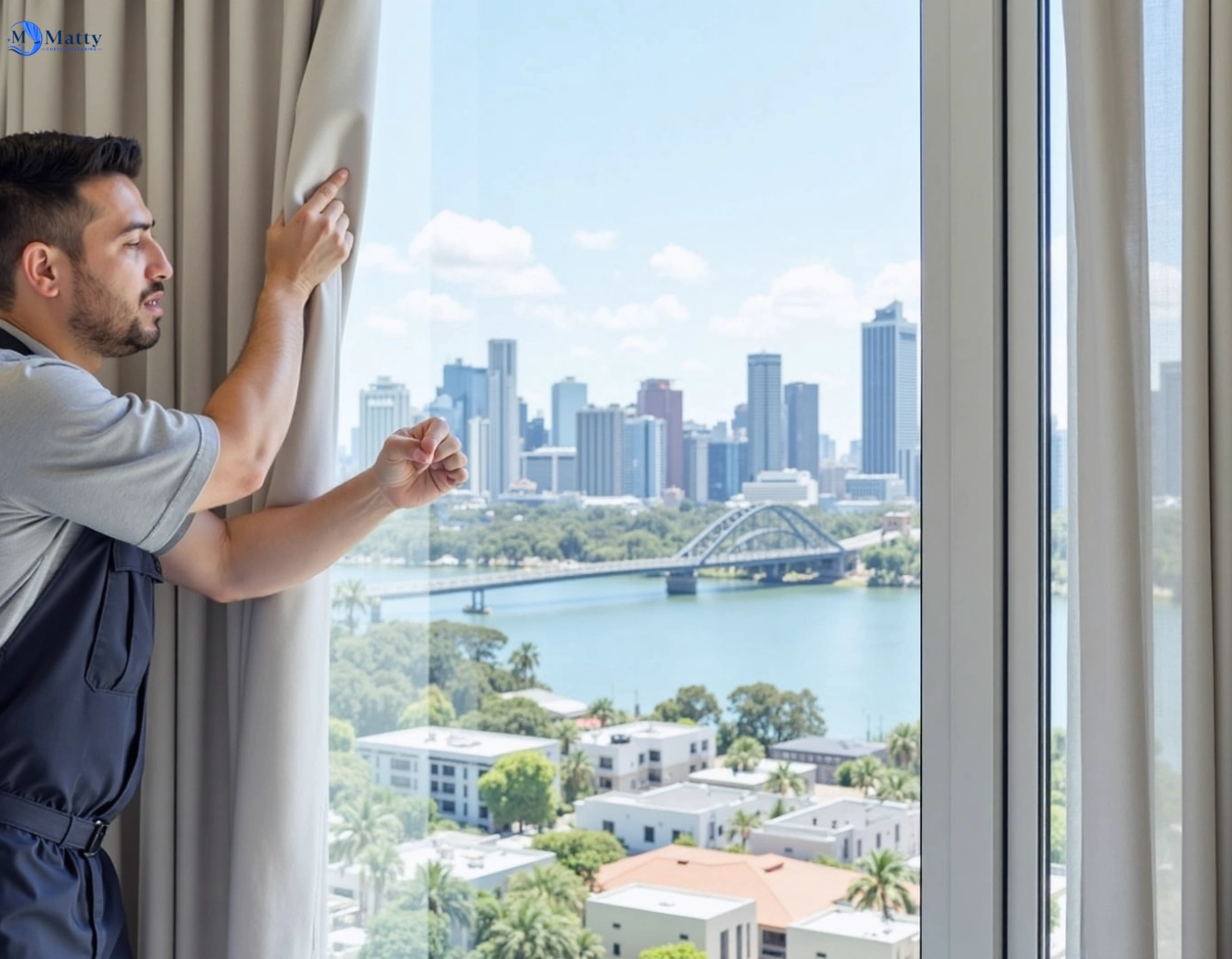 Professional curtain steam cleaning service torquay-vic QLD by Matty Curtain Cleaning